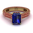 Radiant Cut Sapphire Pave Engagement Ring - Kenzie No. 58 image 2