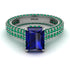 Radiant Cut Sapphire Pave Engagement Ring - Kenzie No. 30
