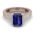 Radiant Cut Sapphire Pave Engagement Ring - Kenzie No. 14 image 2