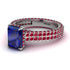 Radiant Cut Sapphire Pave Engagement Ring - Kenzie No. 60 image 3