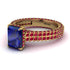 Radiant Cut Sapphire Pave Engagement Ring - Kenzie No. 58 image 3