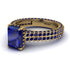 Radiant Cut Sapphire Pave Engagement Ring - Kenzie No. 73