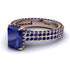 Radiant Cut Sapphire Pave Engagement Ring - Kenzie No. 74 image 3