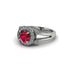 Radiant Ruby Halo Gold Engagement Ring - Madilyn No. 12 image 2