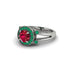 Radiant Ruby Halo Gold Engagement Ring - Madilyn No. 27