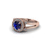 Radiant Sapphire Halo Gold Engagement Ring - Madilyn No. 14