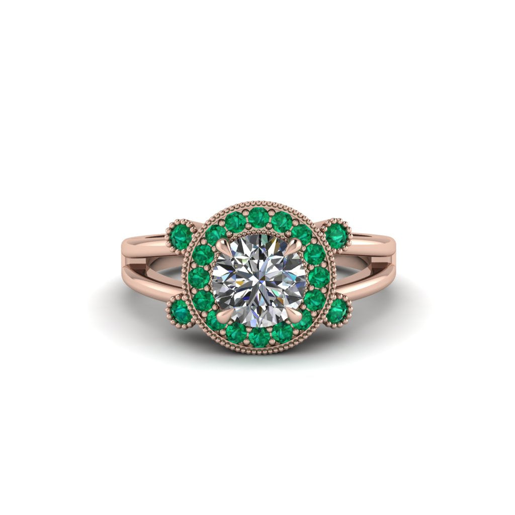 Radiant Diamond Halo Gold Engagement Ring - Madilyn No. 17