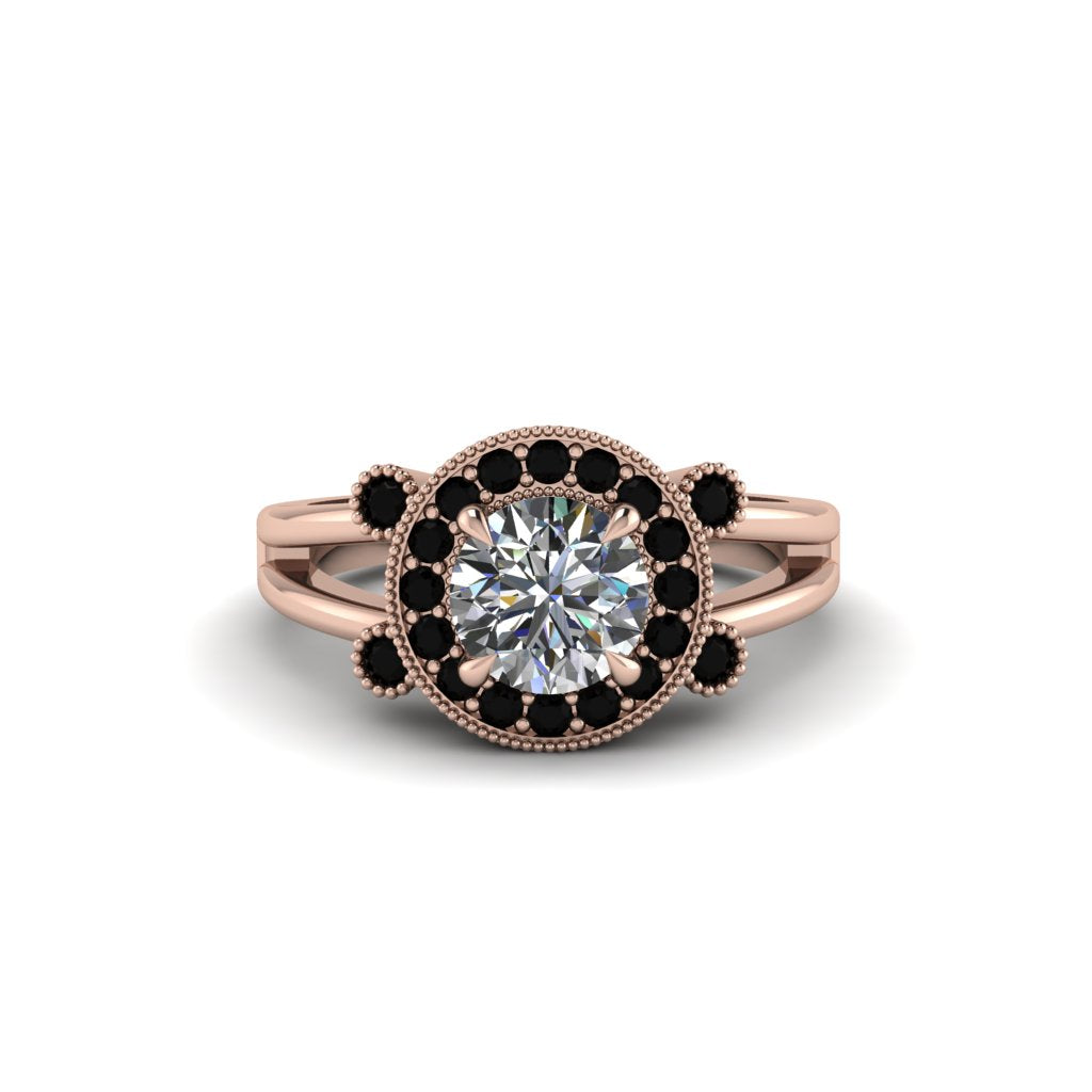 Radiant Diamond Halo Gold Engagement Ring - Madilyn No. 32