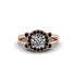 Radiant Diamond Halo Gold Engagement Ring - Madilyn No. 32