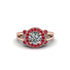 Radiant Diamond Halo Gold Engagement Ring - Madilyn No. 47