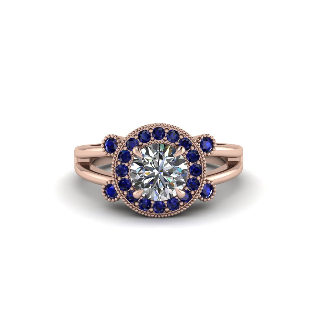 Radiant Diamond Halo Gold Engagement Ring - Madilyn No. 62
