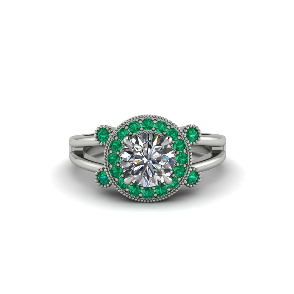 Radiant Diamond Halo Gold Engagement Ring - Madilyn No. 18