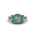 Radiant Diamond Halo Gold Engagement Ring - Madilyn No. 18