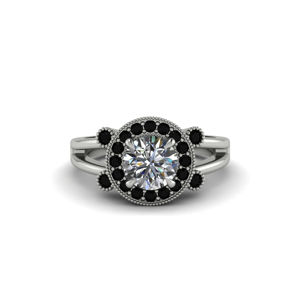 Radiant Diamond Halo Gold Engagement Ring - Madilyn No. 33