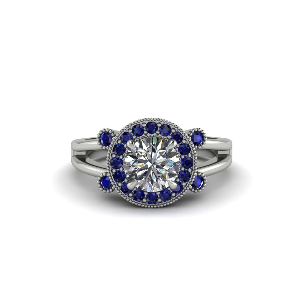 Radiant Diamond Halo Gold Engagement Ring - Madilyn No. 63
