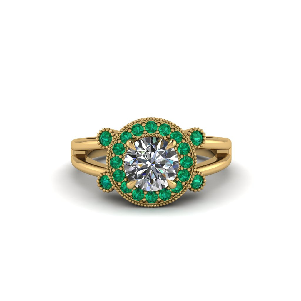 Radiant Diamond Halo Gold Engagement Ring - Madilyn No. 16