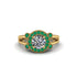Radiant Diamond Halo Gold Engagement Ring - Madilyn No. 16