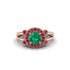 Radiant Emerald Halo Gold Engagement Ring - Madilyn No. 50
