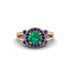 Radiant Emerald Halo Gold Engagement Ring - Madilyn No. 65 image 2