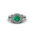 Radiant Emerald Halo Gold Engagement Ring - Madilyn No. 6
