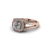 Radiant Diamond Halo Gold Engagement Ring - Madilyn No. 2