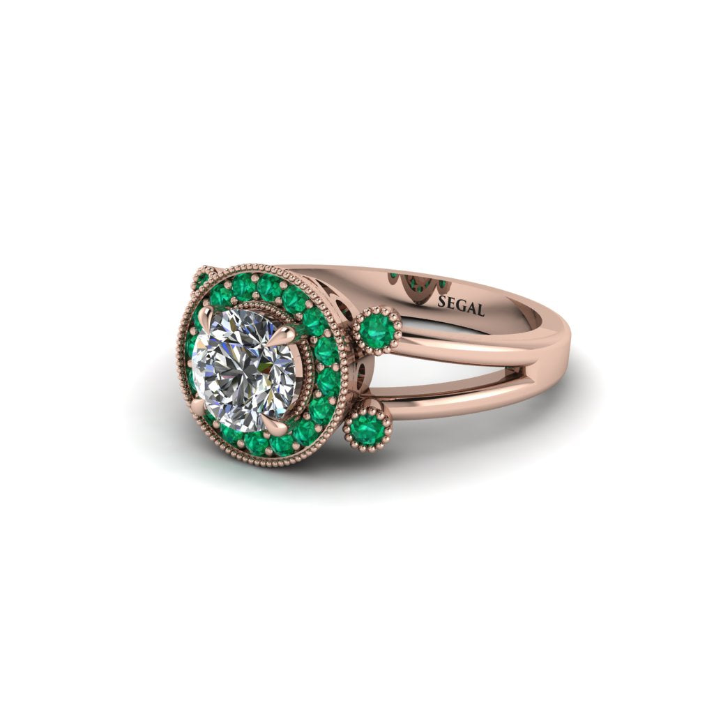 Radiant Diamond Halo Gold Engagement Ring - Madilyn No. 17