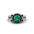 Radiant Emerald Halo Gold Engagement Ring - Madilyn No. 36