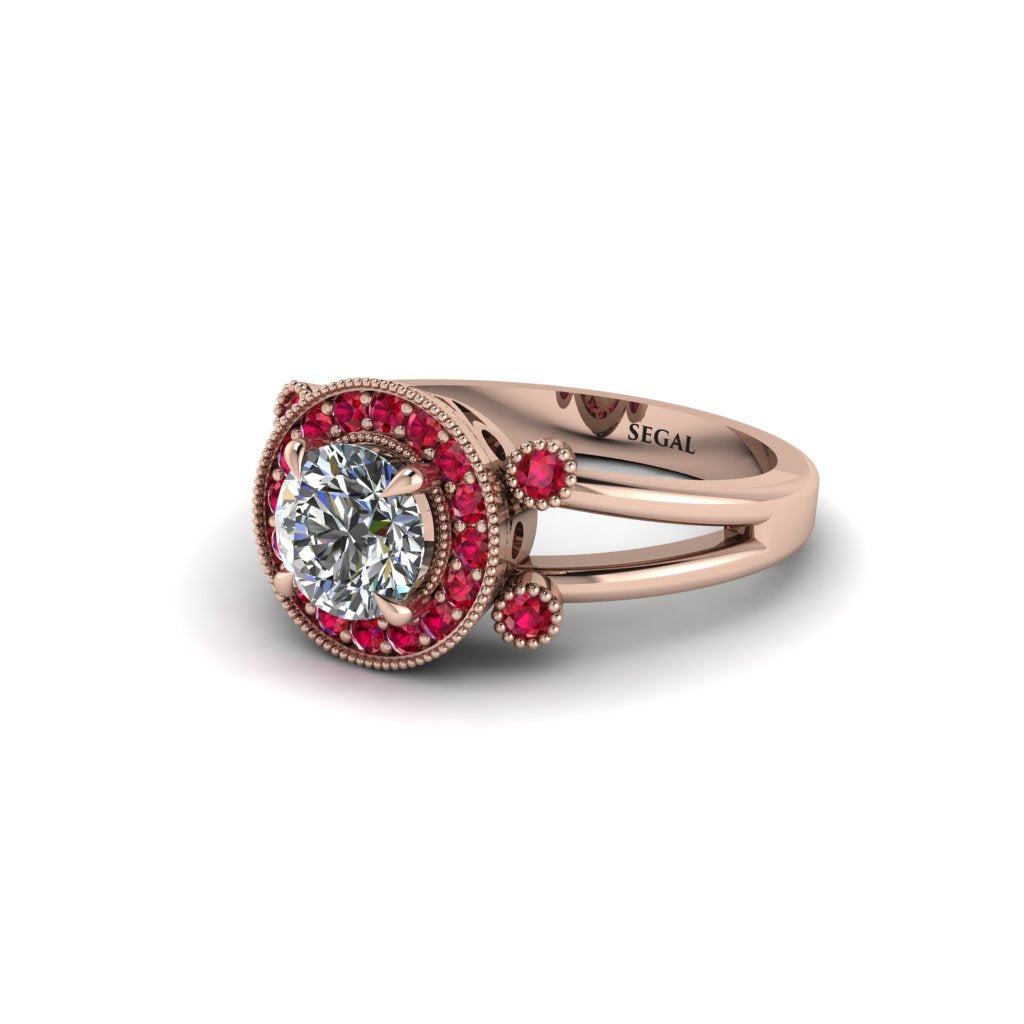 Radiant Diamond Halo Gold Engagement Ring - Madilyn No. 47