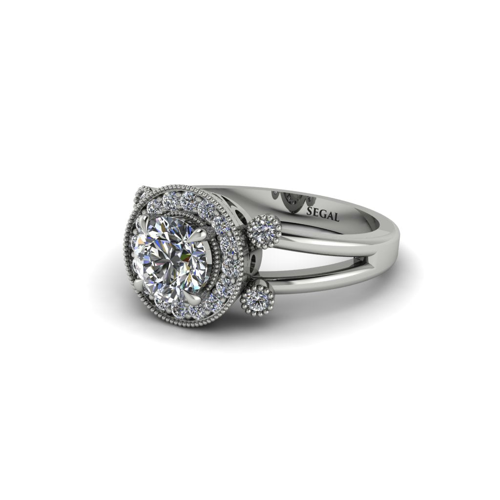 Radiant Diamond Halo Gold Engagement Ring - Madilyn No. 3