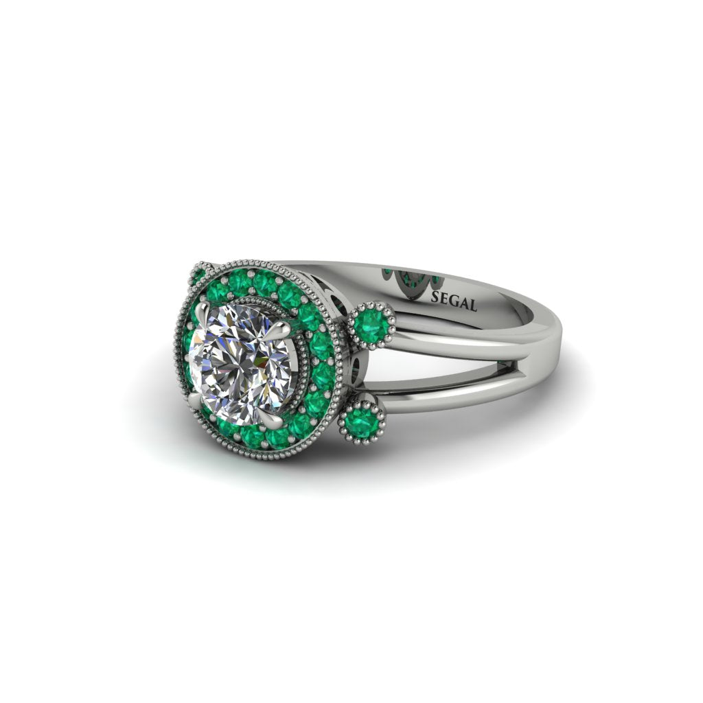 Radiant Diamond Halo Gold Engagement Ring - Madilyn No. 18