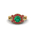 Radiant Emerald Halo Gold Engagement Ring - Madilyn No. 49