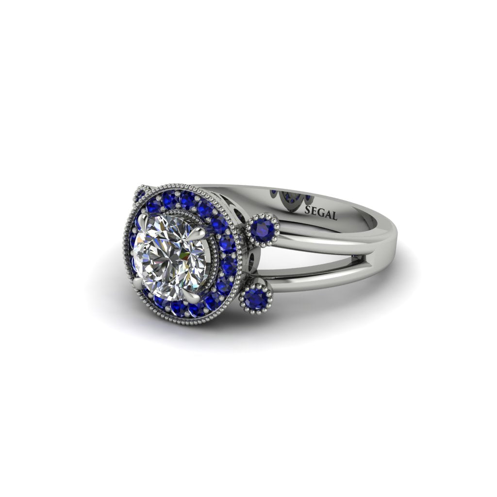 Radiant Diamond Halo Gold Engagement Ring - Madilyn No. 63
