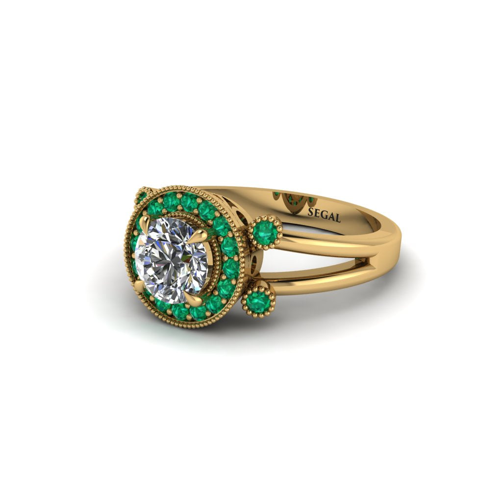 Radiant Diamond Halo Gold Engagement Ring - Madilyn No. 16