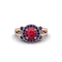 Radiant Ruby Halo Gold Engagement Ring - Madilyn No. 71 image 3