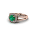 Radiant Emerald Halo Gold Engagement Ring - Madilyn No. 5