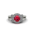 Radiant Ruby Halo Gold Engagement Ring - Madilyn No. 12