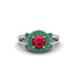 Radiant Ruby Halo Gold Engagement Ring - Madilyn No. 27