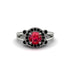 Radiant Ruby Halo Gold Engagement Ring - Madilyn No. 42 image 3