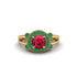 Radiant Ruby Halo Gold Engagement Ring - Madilyn No. 25 image 2