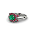 Radiant Emerald Halo Gold Engagement Ring - Madilyn No. 51 image 3