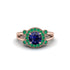 Radiant Sapphire Halo Gold Engagement Ring - Madilyn No. 29