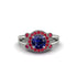 Radiant Sapphire Halo Gold Engagement Ring - Madilyn No. 60