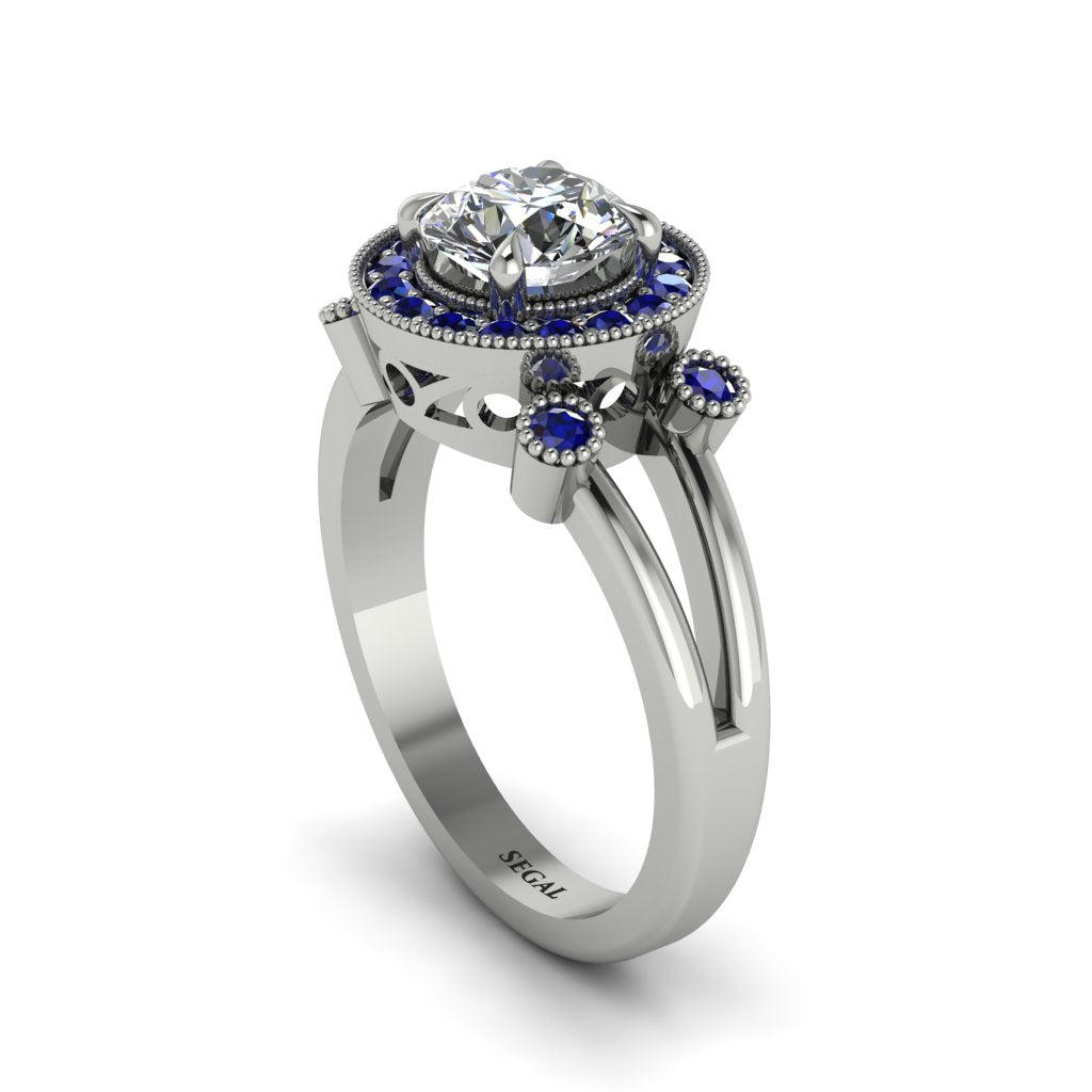 Radiant Diamond Halo Gold Engagement Ring - Madilyn No. 63