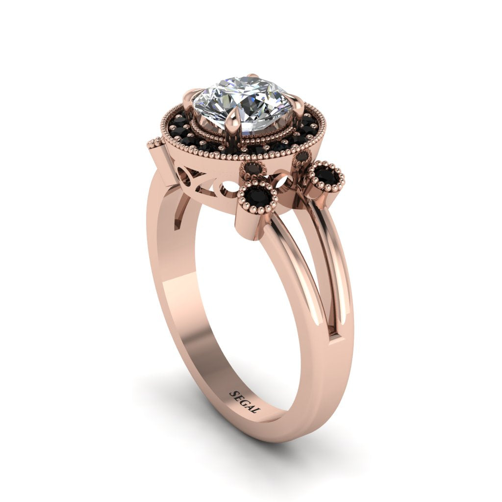 Radiant Diamond Halo Gold Engagement Ring - Madilyn No. 32