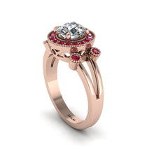 Radiant Diamond Halo Gold Engagement Ring - Madilyn No. 47 image 1