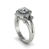 Radiant Diamond Halo Gold Engagement Ring - Madilyn No. 3 image 1