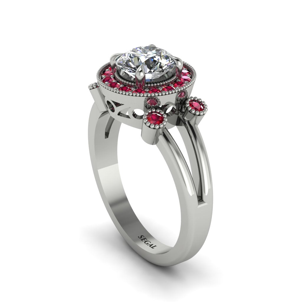 Radiant Diamond Halo Gold Engagement Ring - Madilyn No. 48