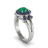 Radiant Emerald Halo Gold Engagement Ring - Madilyn No. 66