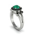 Radiant Emerald Halo Gold Engagement Ring - Madilyn No. 36 image 1