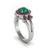 Radiant Emerald Halo Gold Engagement Ring - Madilyn No. 51